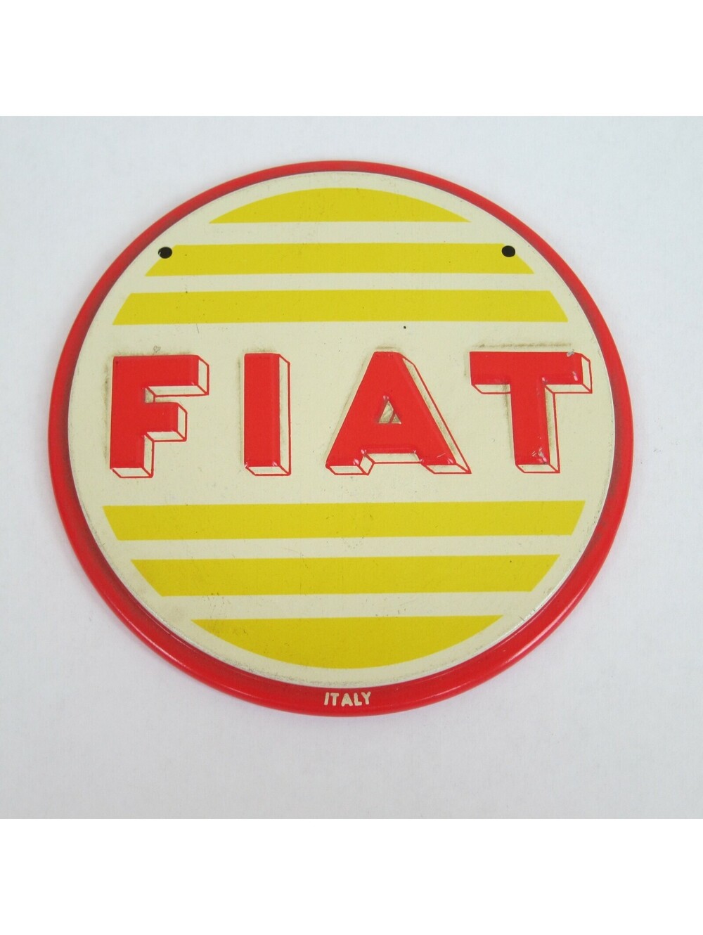 Vintage 1950s Wheaties Cereal Fiat Metal Automobile Car Emblem Badge 3" Round